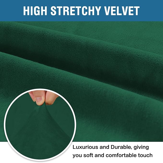 H.VERSAILTEX 1 Peice Stretch Velvet Sofa Covers - Image 3