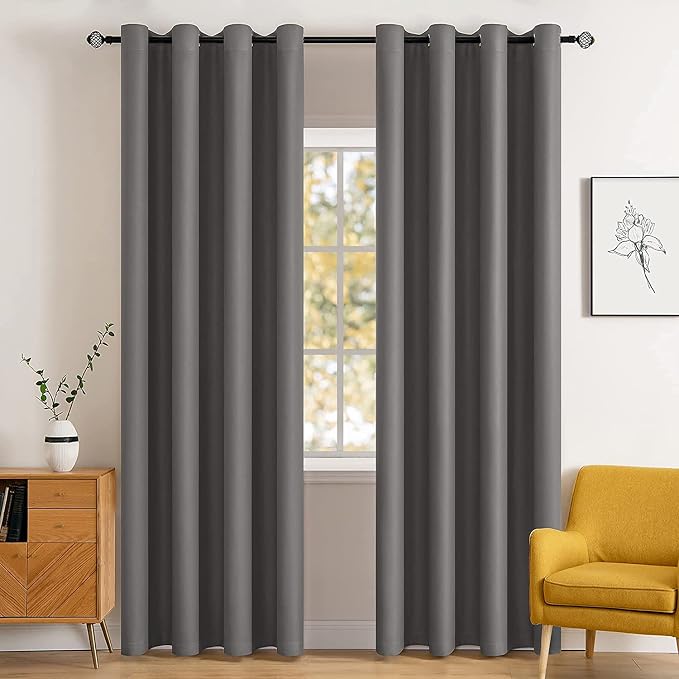 MIULEE Blackout Curtains 84 inch Long 2 Panels Burg Room Darkening Thermal by MIULEE