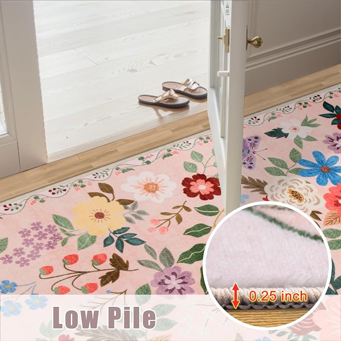 Runner Rug for Entryway: 2.6x8 Kitchen Rugs Non Slip Washable Ultra-Thin Soft - Image 9