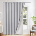 Yakamok Light Grey Room Darkening 100% Blackout Curtains Grommet Extra Wide by Yakamok