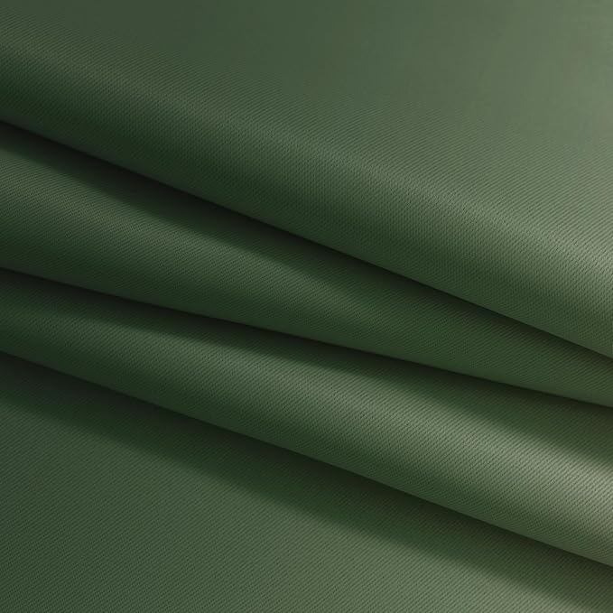 Yakamok Greyish White and Sage Green Ombre Curtains, Light Blocking Curtains - Image 6