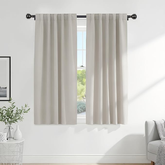 PONY DANCE Rod Pocket and Back Tab Blackout Curtains by PONYDANCE