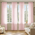 MIULEE Blush Pink Sheer Curtains 108 Inches Long, 4 Panels Set, Light Filtering by MIULEE