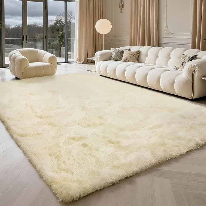 9x12 Fluffy Area Rugs for Living Room, Large Fuzzy Shag Area Rug for Bedroom - Image 2