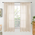 BGment Natural Linen Curtains 63 Inches Long by BGment