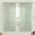 LAMIT Sheer Linen Curtains 63 Inch by LAMIT