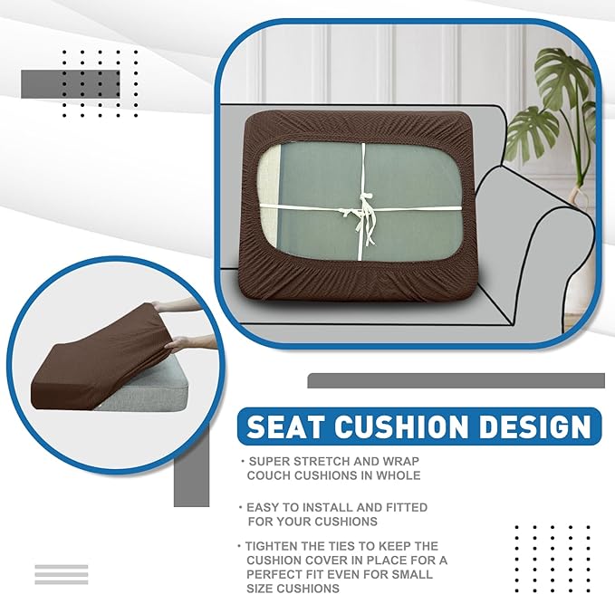 XINEAGE Couch Cushion Covers Seat Cushion Cover Thick Stretch Sofa Slipcovers 1 - Image 6