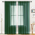 SpaceDresser Basic Rod Pocket Sheer Voile Window Curtain Panels White 1 Pair 2 by SpaceDresser