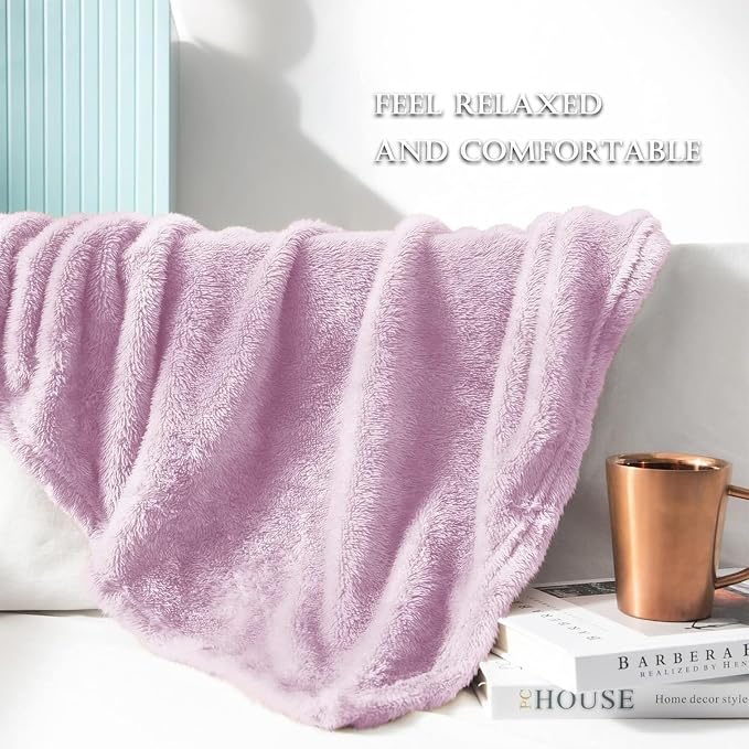 Exclusivo Mezcla Plush Fuzzy Fleece Throw Blanket Extra Large, Super Soft - Image 4