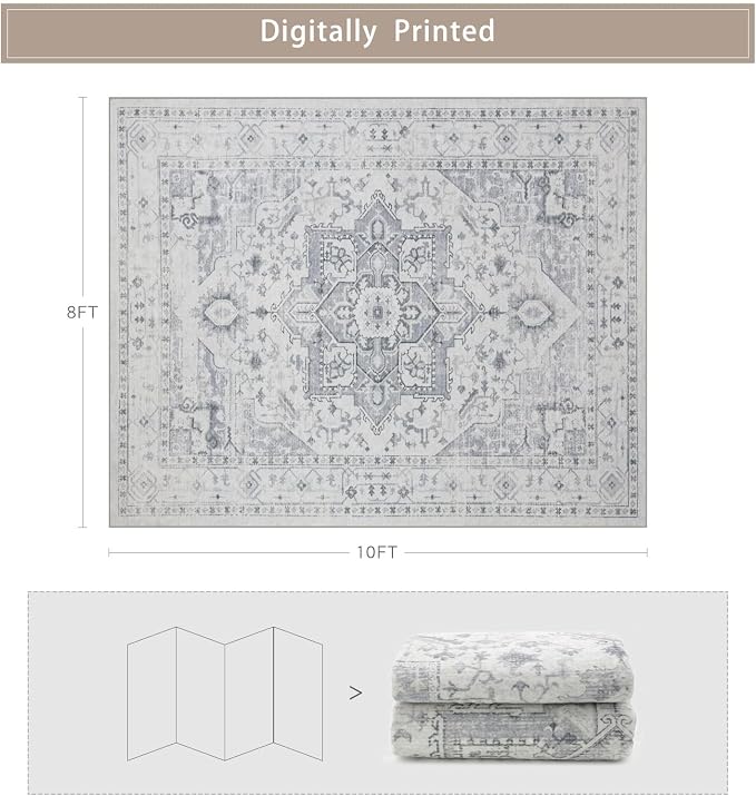 Area Rug 8x10 Washable Area Rugs - Image 2