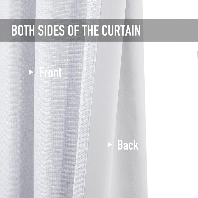 100% Blackout Shield Linen Blackout Curtains - Image 4