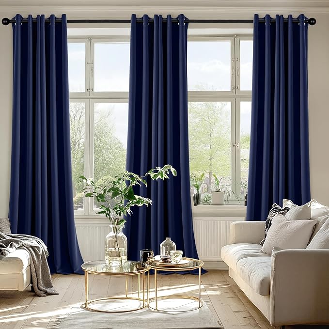 MIULEE Navy Blue Blackout Curtains - Image 6
