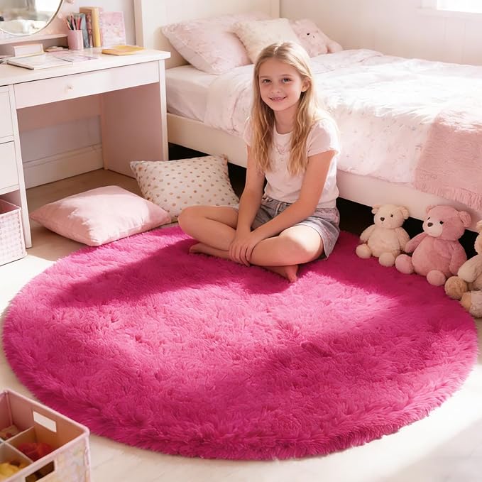 yulidayang Fluffy Round Area Rugs by yulidayang