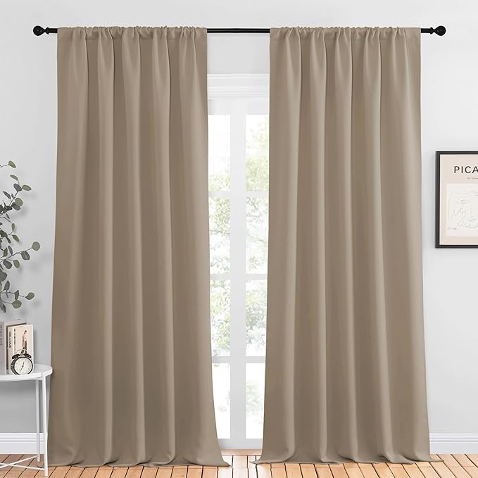 NICETOWN Blackout Curtains for Living Curtains, 2 Panels, 52 by 95, Room by NICETOWN