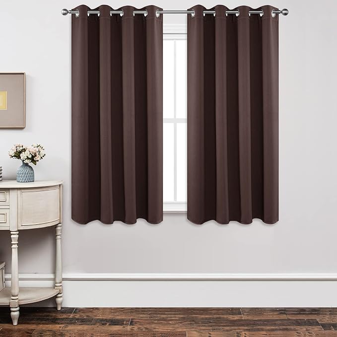 Joydeco Blackout Curtains 63 Inch Length 2 Panels Set, Thermal Insulated Long by JOYDECO