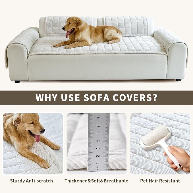 Couch Covers for Dogs Washable, Non Slip Couch Covers for Loveseat Sofa Pet - Image 5