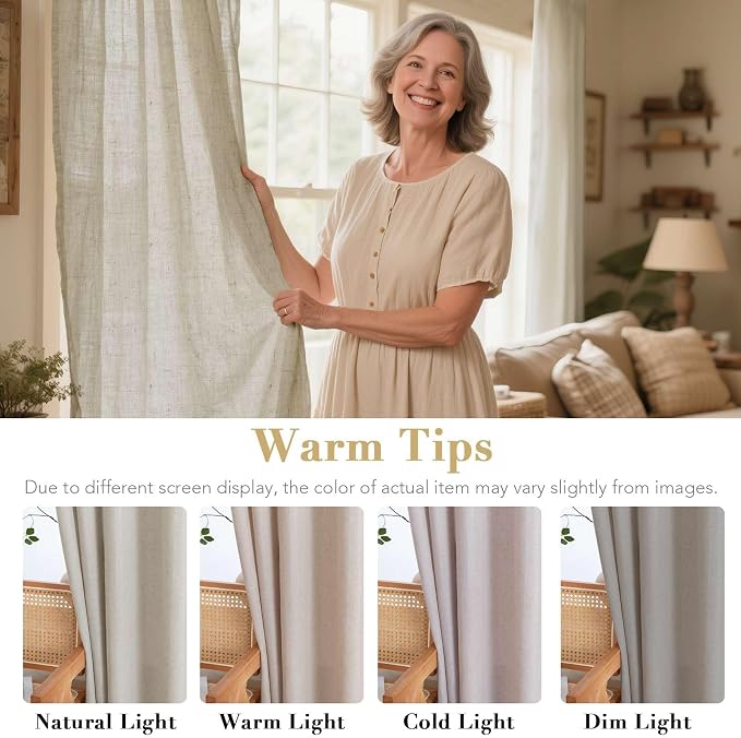 H.VERSAILTEX Living Room Linen Curtains - Image 3