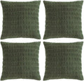 Fancy Homi 4 Packs Boho Olive Green Decorative Throw Pillow Covers 20x20 Inch by Fancy+Homi