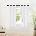 NICETOWN 100% Blackout White Curtains 63 inch Length, Grommet Thermal Insulated by NICETOWN