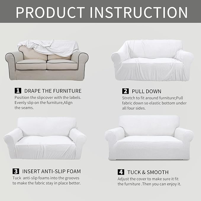 Easy-Going Stretch Loveseat Slipcover 1-Piece Sofa Cover Furniture Protector - Image 8