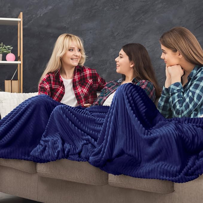Buryeah 6 Pcs Flannel Throw Blanket Bulk 50 x 60 in Sleepover Blanket Outdoor - Image 4