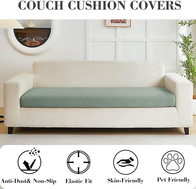Couch Covers for 3 Cushion Sofa Pet Friendly Couch Cushion Covers Universal - Image 3