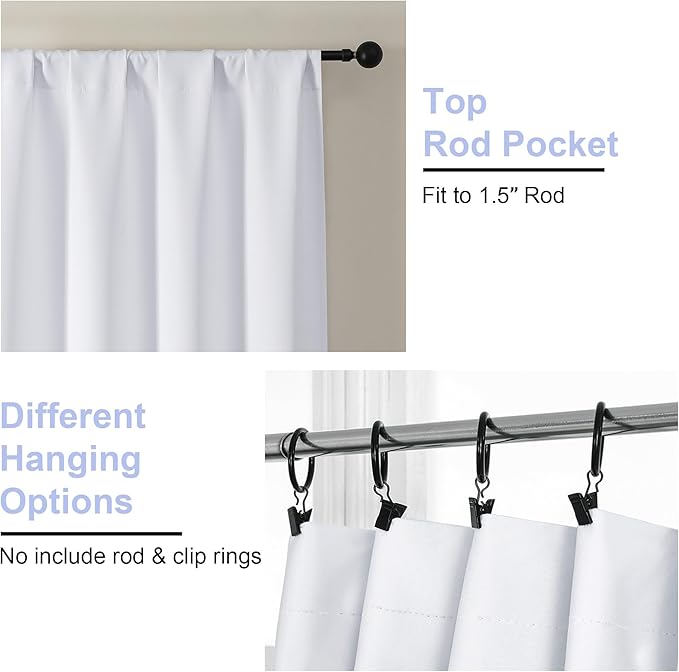 Simplebrand Ava Pure White Long 10ft Curtains - Image 4
