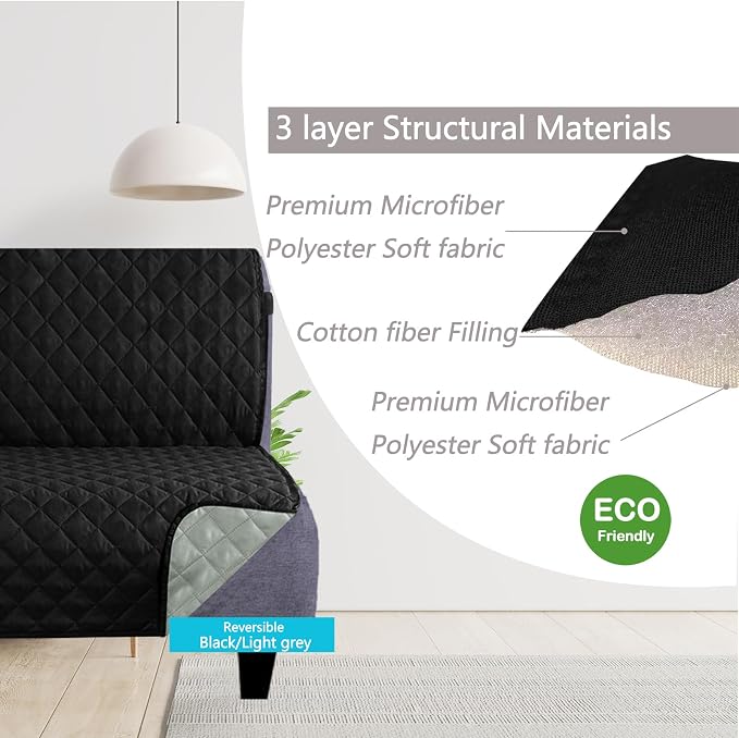 U-NICE HOME Futon Sofa Covers Reversible Sofa Slipcover Armless Cover Furniture - Image 3
