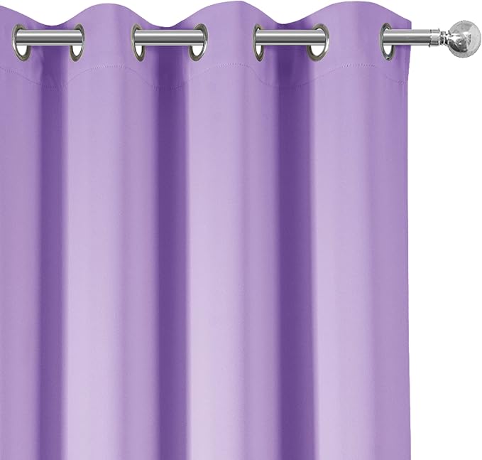 LEMOMO Blackout Curtains 66 x 84 inch/Lavender Curtains Set of 2 Panels/Thermal - Image 7