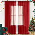 SpaceDresser Sheer Voile Window Treatment Rod Pocket Curtain Panels by SpaceDresser
