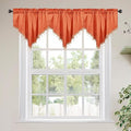 Molaxhome Swag Curtain 51 inch Length Rod Pocket Scalloped Curtain Valance by Molaxhome