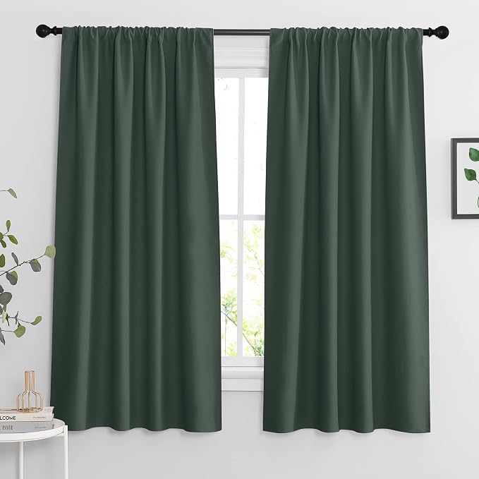 RYB HOME Blackout Curtains for Bedroom Living Room 63 inches Long, Thermal by RYBHOME
