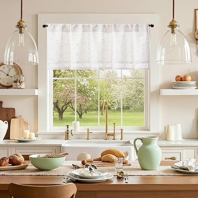 jinchan Kitchen Valance Curtain - Image 4