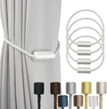 4 Pack White Strong Magnetic Curtain Tiebacks Outdoor Elegant Decorative Tie by CurtainTiebacks