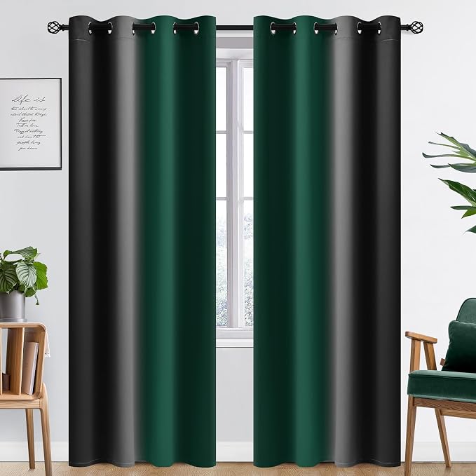 SimpleHome Ombre Room Darkening Curtains 84 inches Length - Image 2