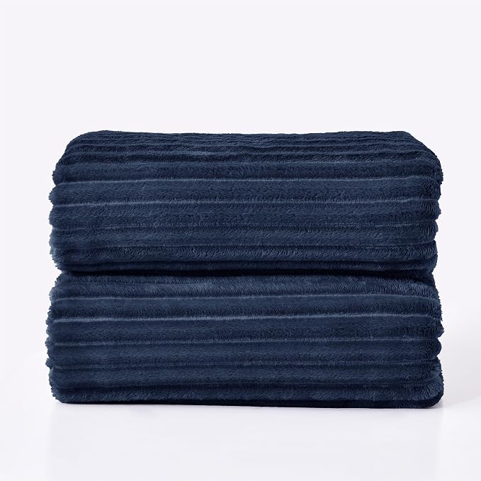 BEDELITE Fleece Blanket King Size – 3D Ribbed Jacquard Soft and Warm Decorative - Image 9