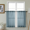 Gwine Short Kitchen Sheer Curtains 36 Inch Length by Gwine