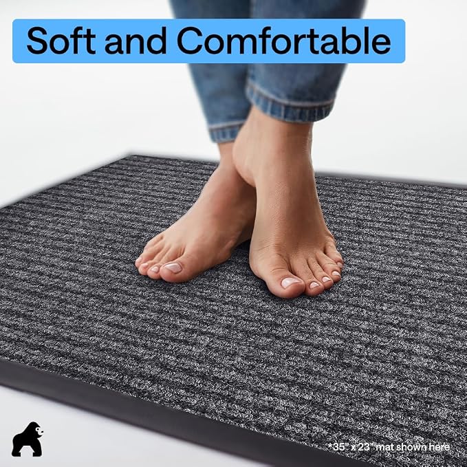 GORILLA GRIP Waterproof Traffic Guard Door Mat, 72x48 Indoor Outdoor Durable - Image 8