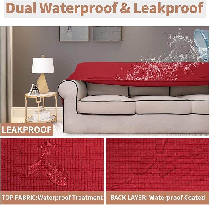 Easy-Going 100% Waterproof Couch Cover, Dual Waterproof Sofa Cover, Stretch - Image 3