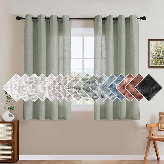H.VERSAILTEX Living Room Linen Curtains by HVERSAILTEX
