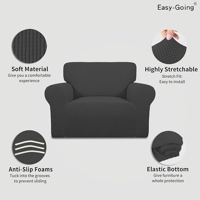 Easy-Going Stretch Oversized Chair Sofa Slipcover 1-Piece Couch Sofa Cover - Image 3