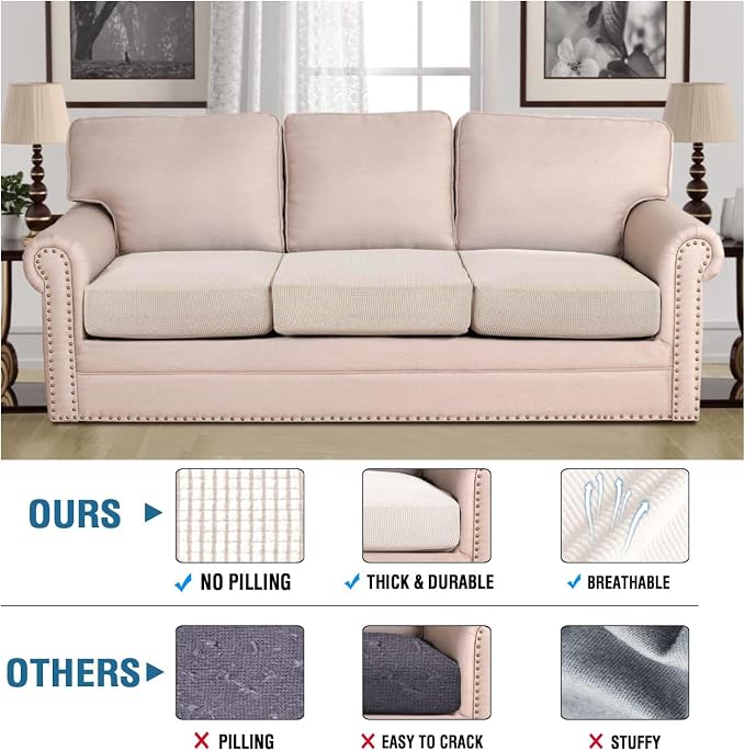 H.VERSAILTEX Super Stretch Individual Seat Cushion Covers - Image 2