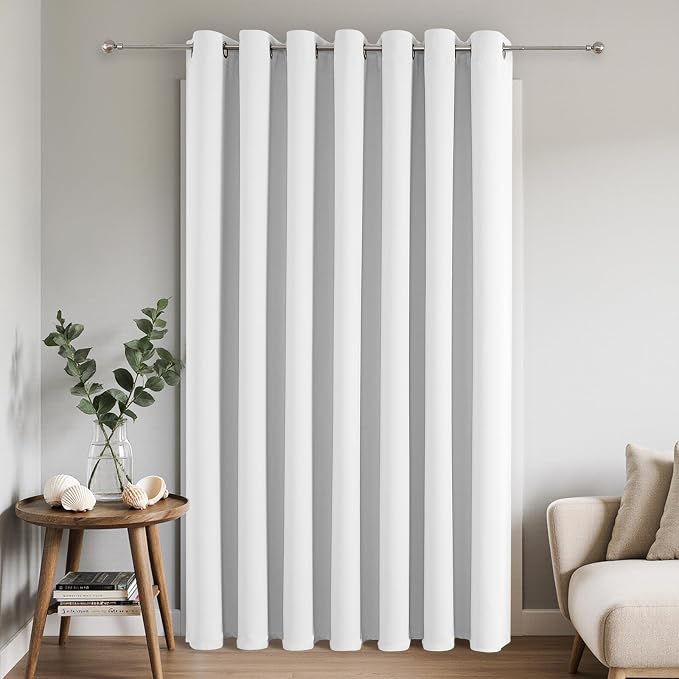 Joydeco Blackout Patio Sliding Door Curtains 96 Inches Long, Grommet Privacy by JOYDECO