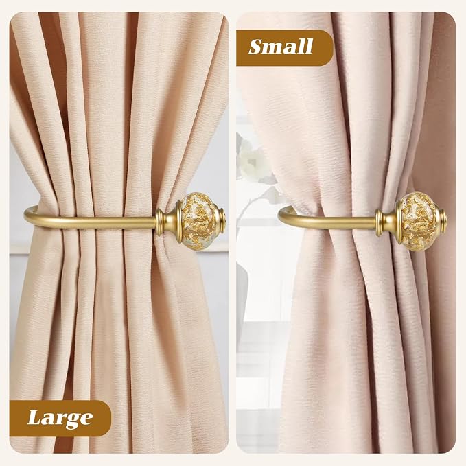 2 Pack Curtain Holdbacks, USFOOK Decorative Window Drapery Tiebacks, Curtain - Image 6