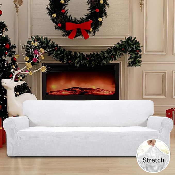 Easy-Going Stretch 4 Seater Sofa Slipcover 1-Piece Sofa Cover Furniture - Image 2