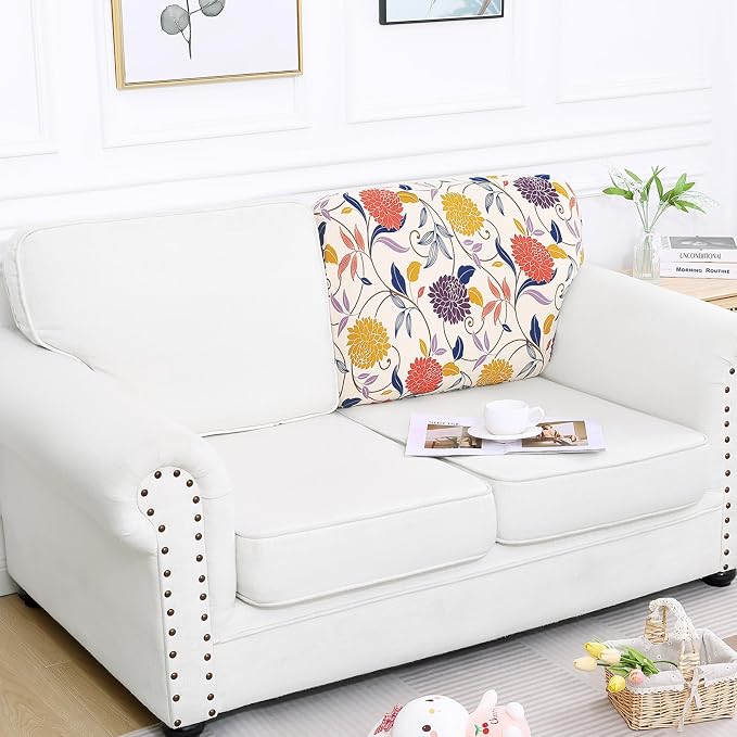 Smiry Printed Couch Cushion Covers, Stretch Soft Couch Covers - Image 5