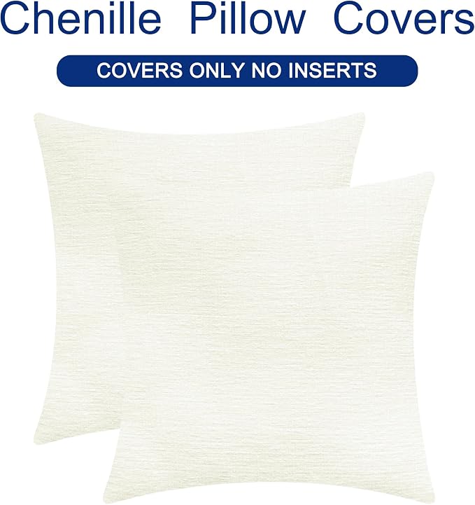 CaliTime Decorative Couch Throw Pillow Covers 20 X 20 Inches Cream | Pack of 2 - Image 6
