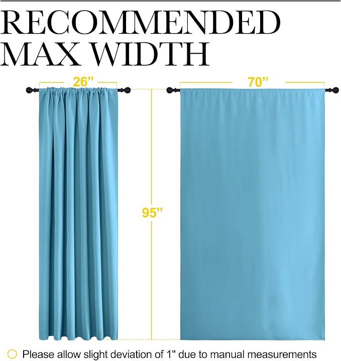NICETOWN 2 Panels Blackout Curtains, Rod Pocket Thermal Insulated Drapess - Image 6