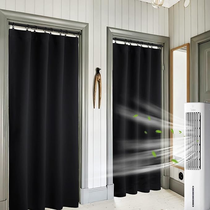 RYB HOME Blackout Curtains for Bedroom 84 inches Long 2 Panels Set, Privacy by RYBHOME