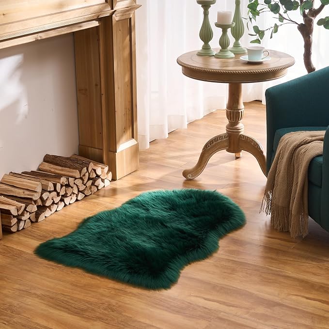 EasyJoy Ultra Soft Fluffy Shaggy Area Rug Faux Fur Rug Chair Cover Seat Pad - Image 7